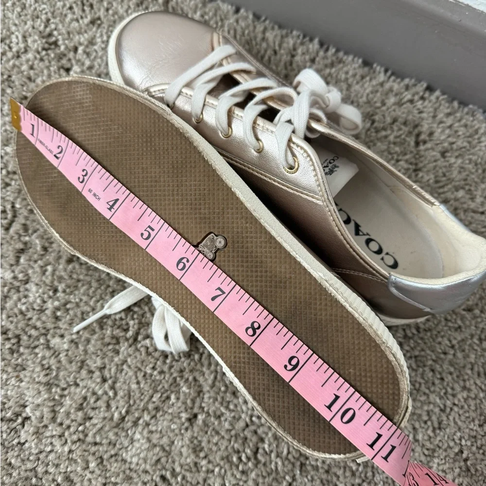 Coach Metallic Leather Sneakers